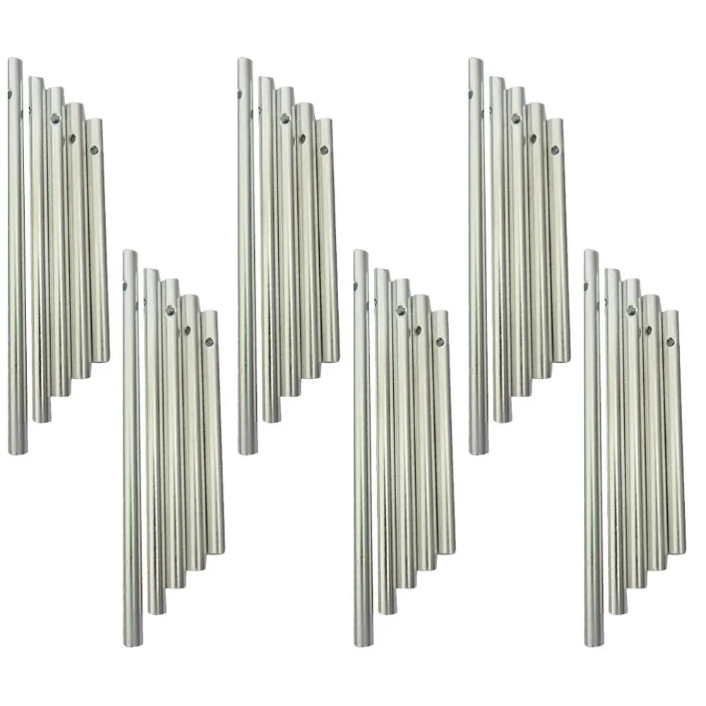 

30Pcs Different Length Wind Chime Tubes Set Silver Tone Empty Wind Chime Making Kit for Home Garden Outdoor Hanging Decoration