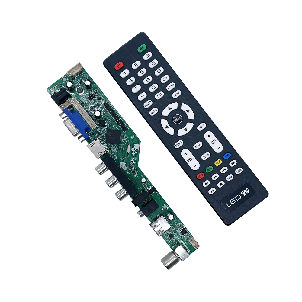 Универсальная плата драйвера контроллера ЖК-телевизора V53 VGA USB материнская для