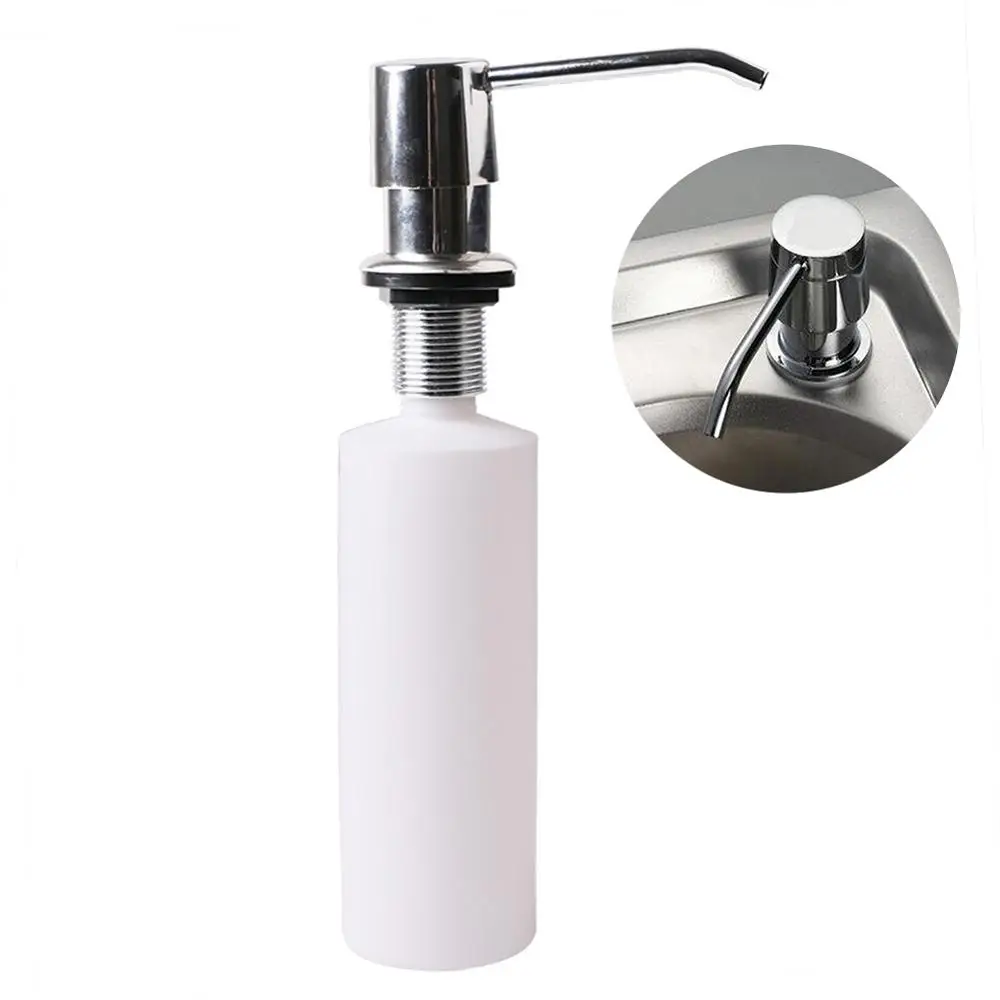 

300ML Kitchen Sink Soap Dispenser Bathroom Liquid Soap Organizer Container Plastic Press Pump Detergent Hand Sanitizer Bottle