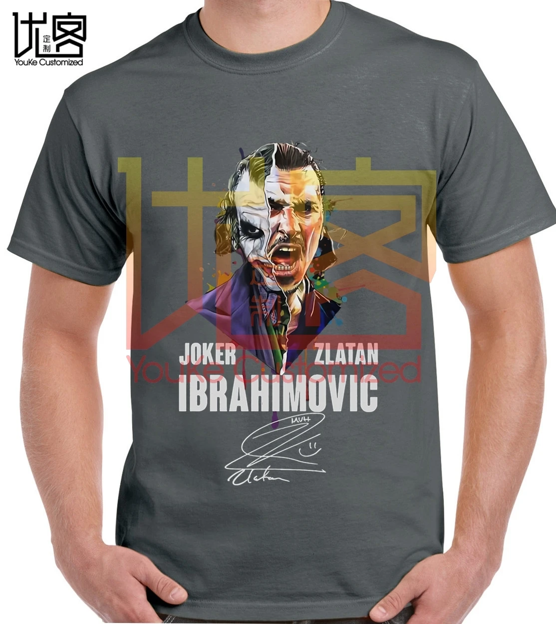 Joker-ZLATA-Ibrahimovic-фирменная мужская женская футболка из 100% хлопка с короткими