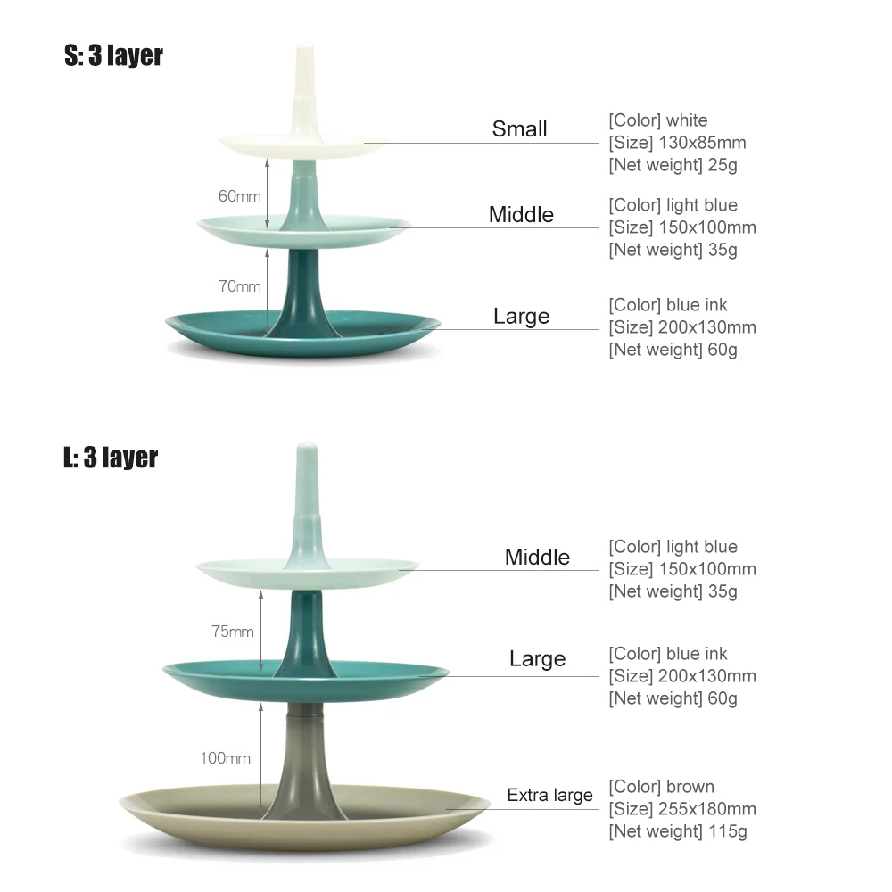 3 Layers Creative Cake Stand Wedding Plate Fruits Vegetable Placed Tool Afternoon Tea Display Tray Party Cupcake | Дом и сад