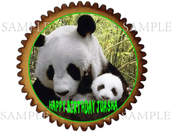 Панда съедобный торт фигурки жениха и невесты Вафли риса Бумага для торта кекс