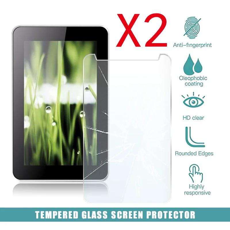 

2Pcs Tablet Tempered Glass Screen Protector Cover for Lava M Tab Tablet Computer Anti-Scratch Explosion-Proof Screen