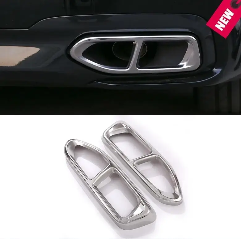 

304 нержавеющая AMG труба, задняя часть трубы, AMG, декоративная крышка выхлопных газов, выход, задняя рамка, край для BMW 7 серии 2016-2018 м, спортивная...