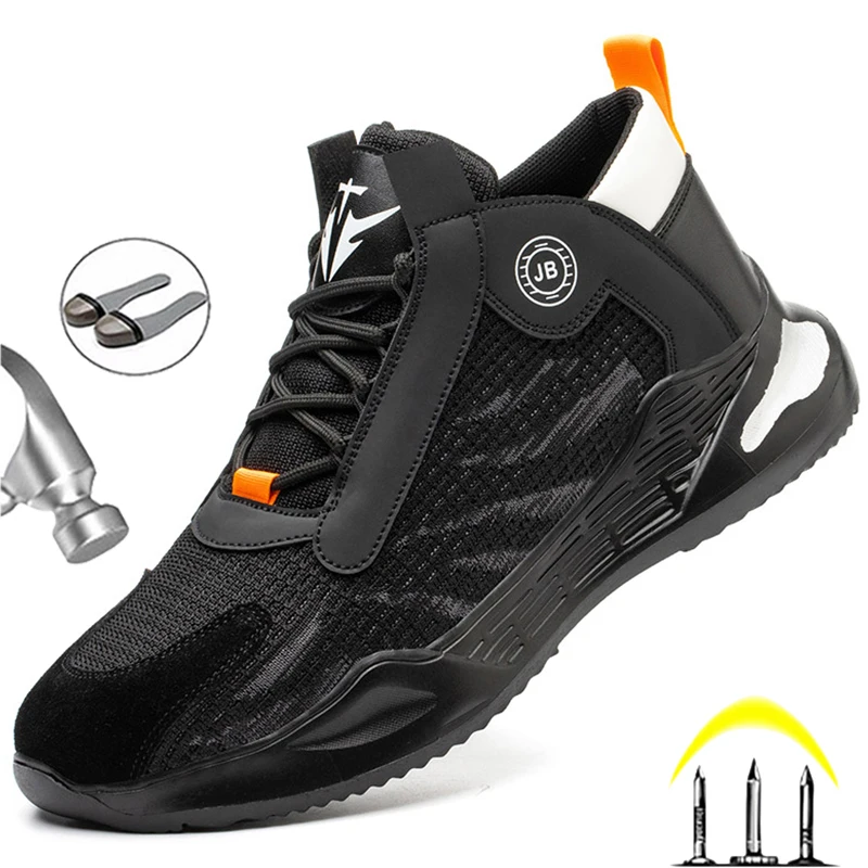 

2020 Work Safety Boots Men Puncture-Proof Work Shoes Indestructible Working Sneakers Male Safety Shoes Work Footwear Men Boots