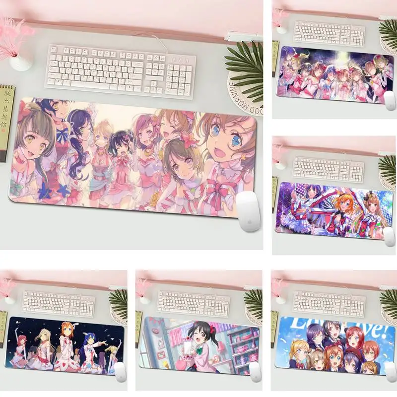 Прочный резиновый коврик для мыши Love Live игровой XL большой клавиатуры ПК