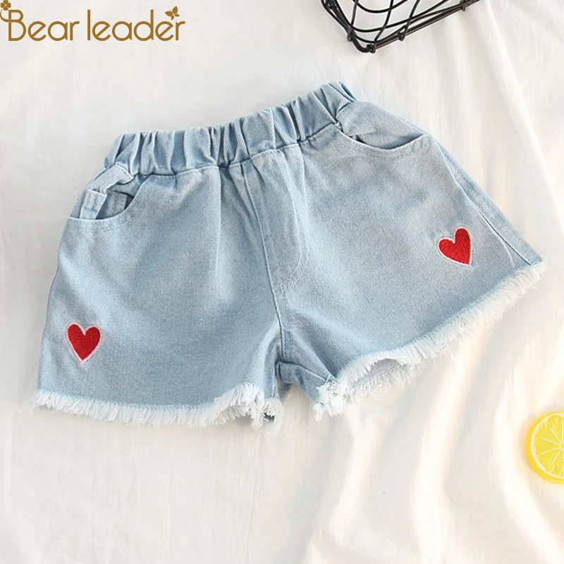 Джинсы для девочек Bear Leader весенние брюки с рисунком детские леггинсы-карандаш