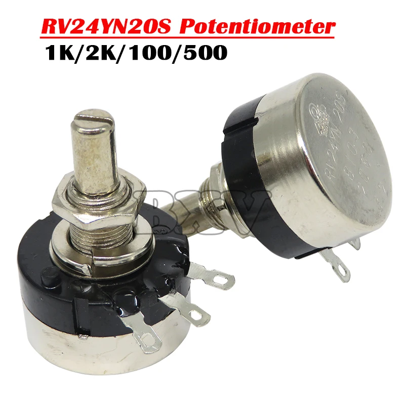 RV24YN20S 101 102 B103 104 105 201 202 203 204 254 302 303 501 502 503 504 5K 10K 100K 500K 200K 100 Ohm Potentiometer | Электронные