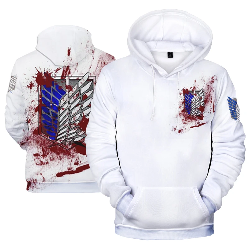 

6 Styles Men Teens Cartoon Japanese Attack on Titan 3D Print Hoodies Anime Cosplay Print Long Sleeves Hooded Loose Sweatshirts