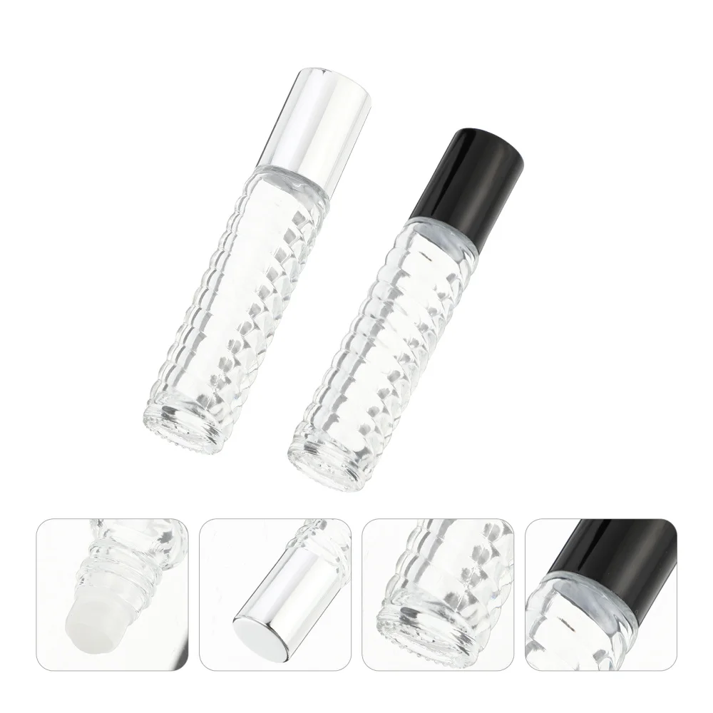 

12pcs 5ml Roll-on Bottles Cosmetic Sample Bottles Glass Essential Oil Container