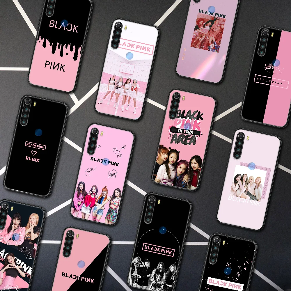 

BlackPinks Girl Korea Kpop Phone Case Cover Hull For XIAOMI Redmi 8 9 9C Note 6 7 8 9 9S K20 K30 K40 Pro Plus black Funda