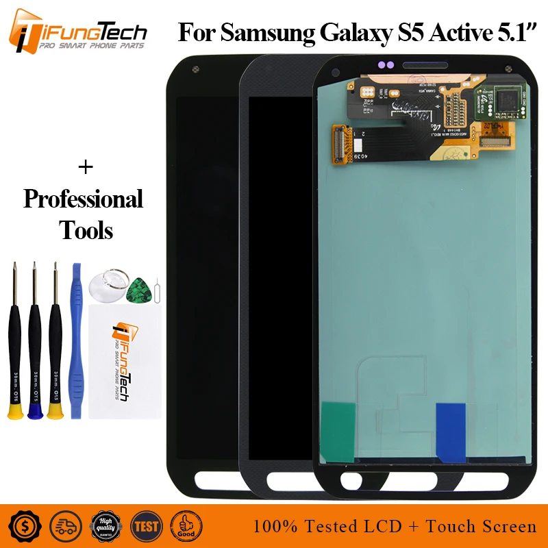 ЖК-дисплей Amoled для Samsung Galaxy S5 Active G870 с сенсорным экраном и дигитайзером в сборе |