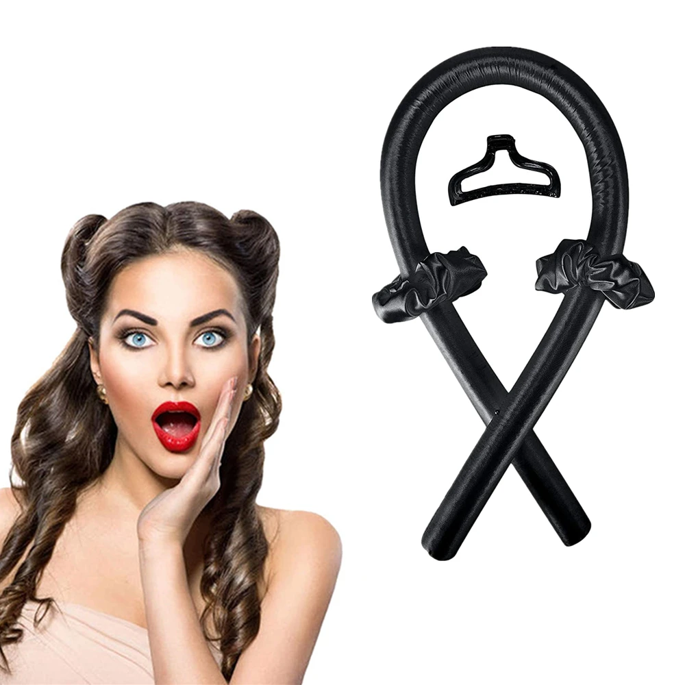 Heatless щипцы стержень повязка на голову не нагревается локоны ленты бигуди мягкий