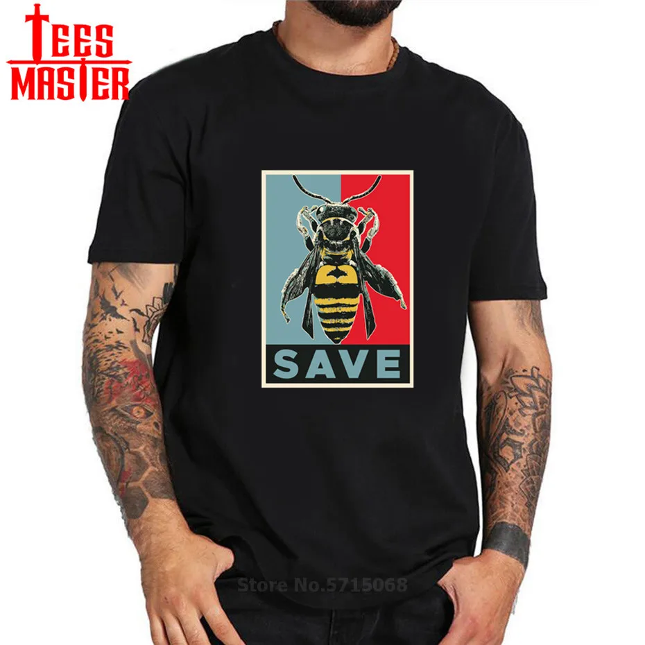 Новая рубашка с надписью Save The Bees Мужская футболка рисунком волонтеров Earth