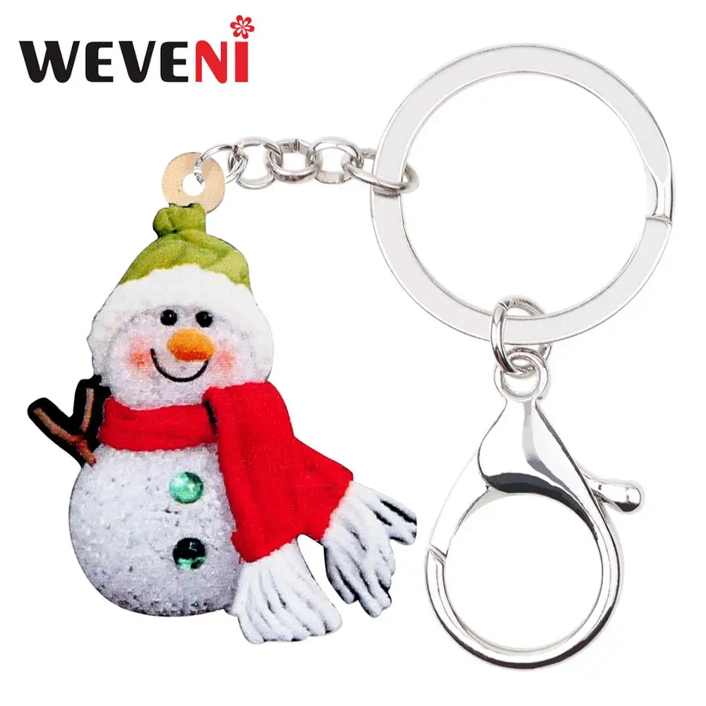 WEVENI акриловый Рождественский шарф с улыбкой снеговик искусственное украшение