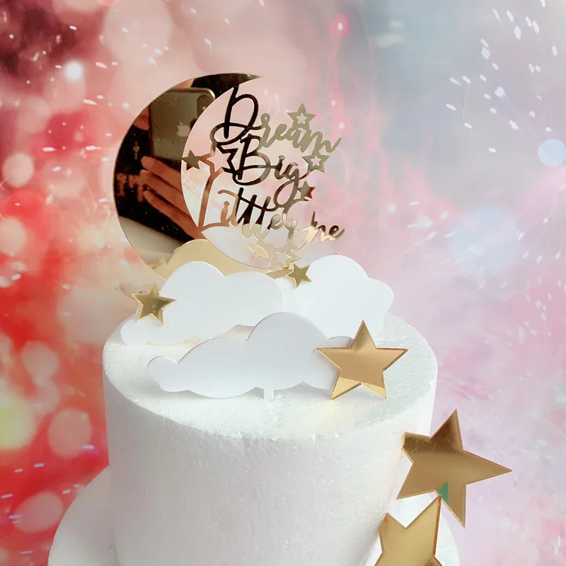 1 шт. облака с изображением Луны звезд для капкейка-торт вечерние принадлежности