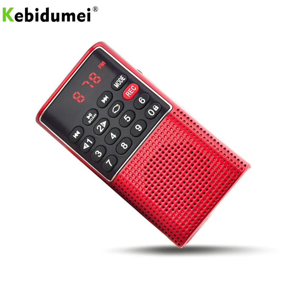 Портативный мини-радиоприемник kebidumei ручное цифровое радио с FM-радио USB TF