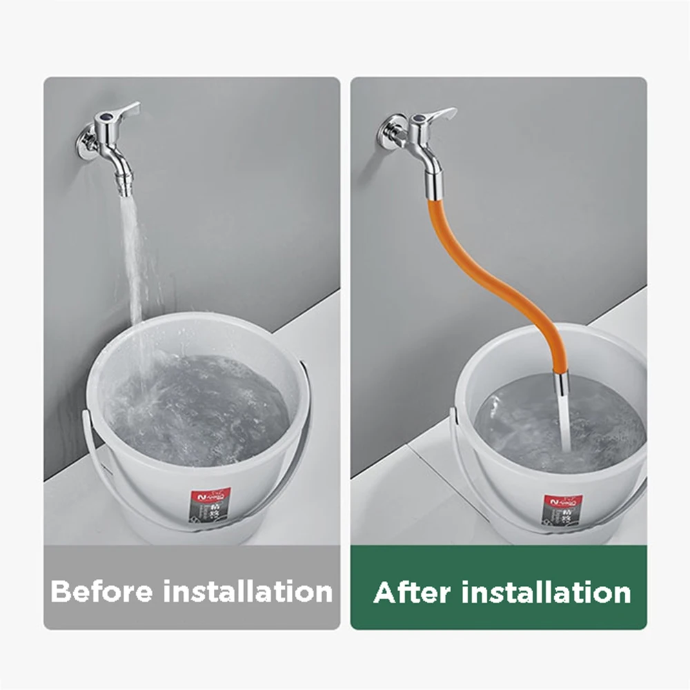 

Удлинитель для смесителя, 360 градусов, с силиконовой Трубкой