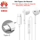 Наушники HUAWEI CM33, наушники-вкладыши USB Type-C, гарнитура с микрофоном для наушников HUAWEI Mate 10, 20, 30 Pro, 20 X, RS, P10, 20, 30, Note 10