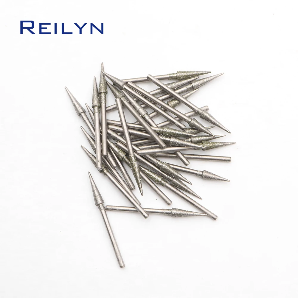 D-Type Diamond Grinding Bits jade grinding bits teeth grinding Drilling bits for Stone working die grinder/dremel/rotary tools