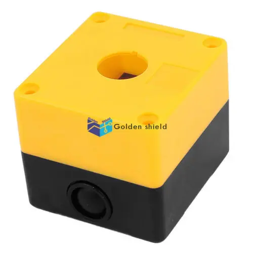 

1 отверстие, пластиковая желтая, черная кнопка, блок управления переключателем