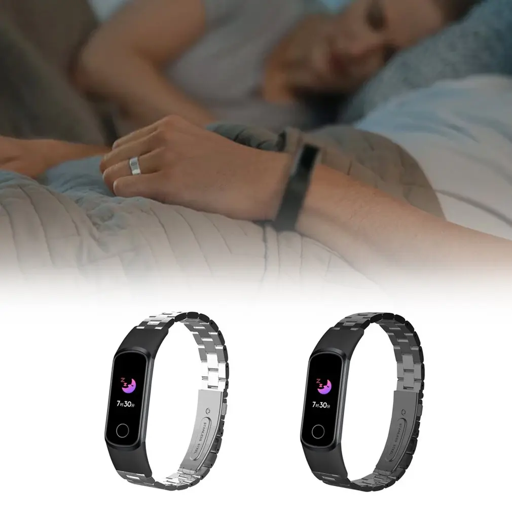 Браслет для Huawei Band 4 сменный металлический ремешок с тремя бусинами Honor 5i