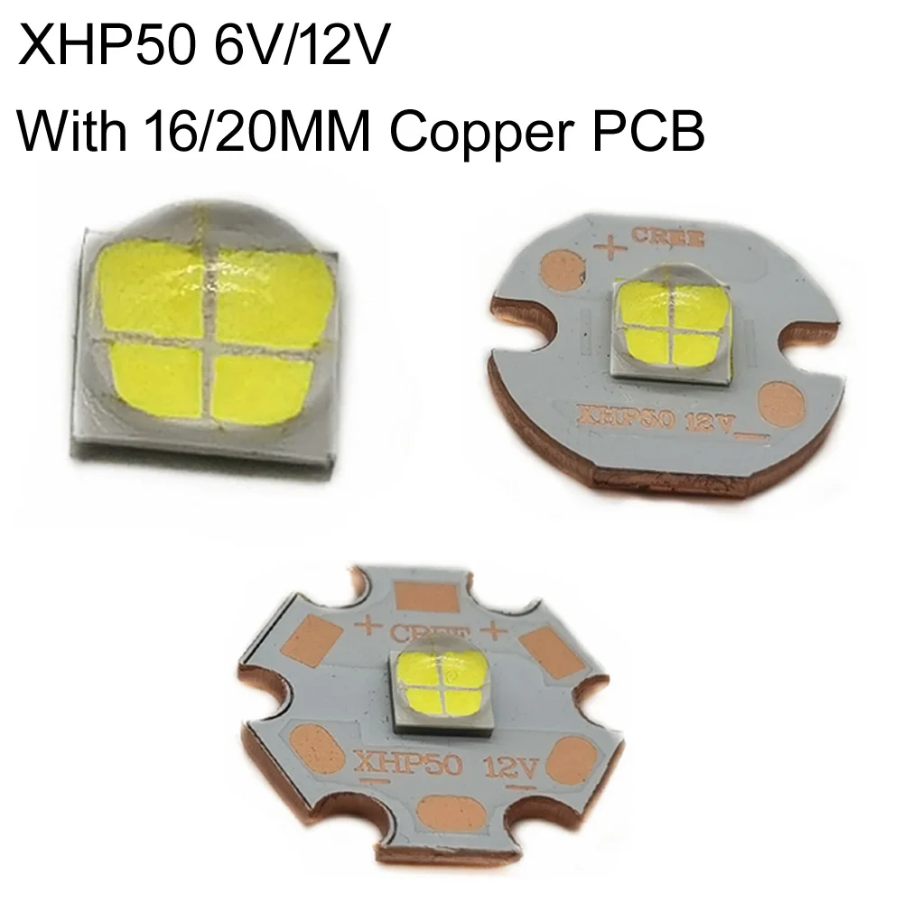Светодиодный излучатель холодного белого света CREE XHP50 6 в 12 В с медной печатной
