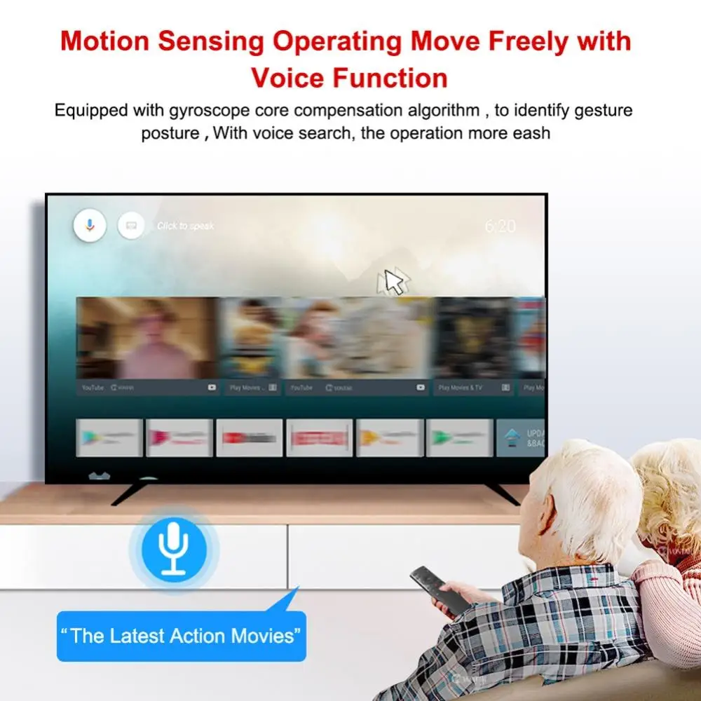 H17 2 4G беспроводной Гироскопический микрофон ИК голосовой пульт дистанционного