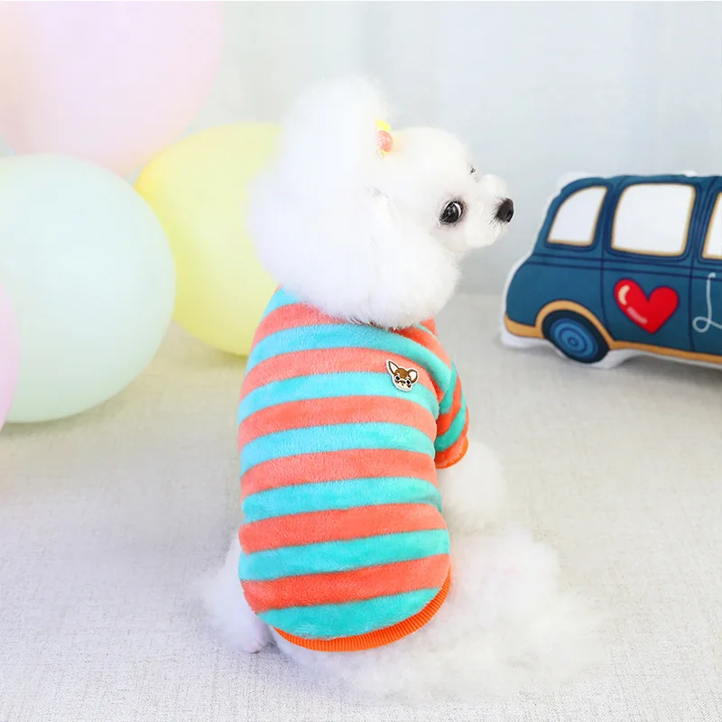 Радужная Одежда для собак теплый жилет домашних животных рубашка флисовая