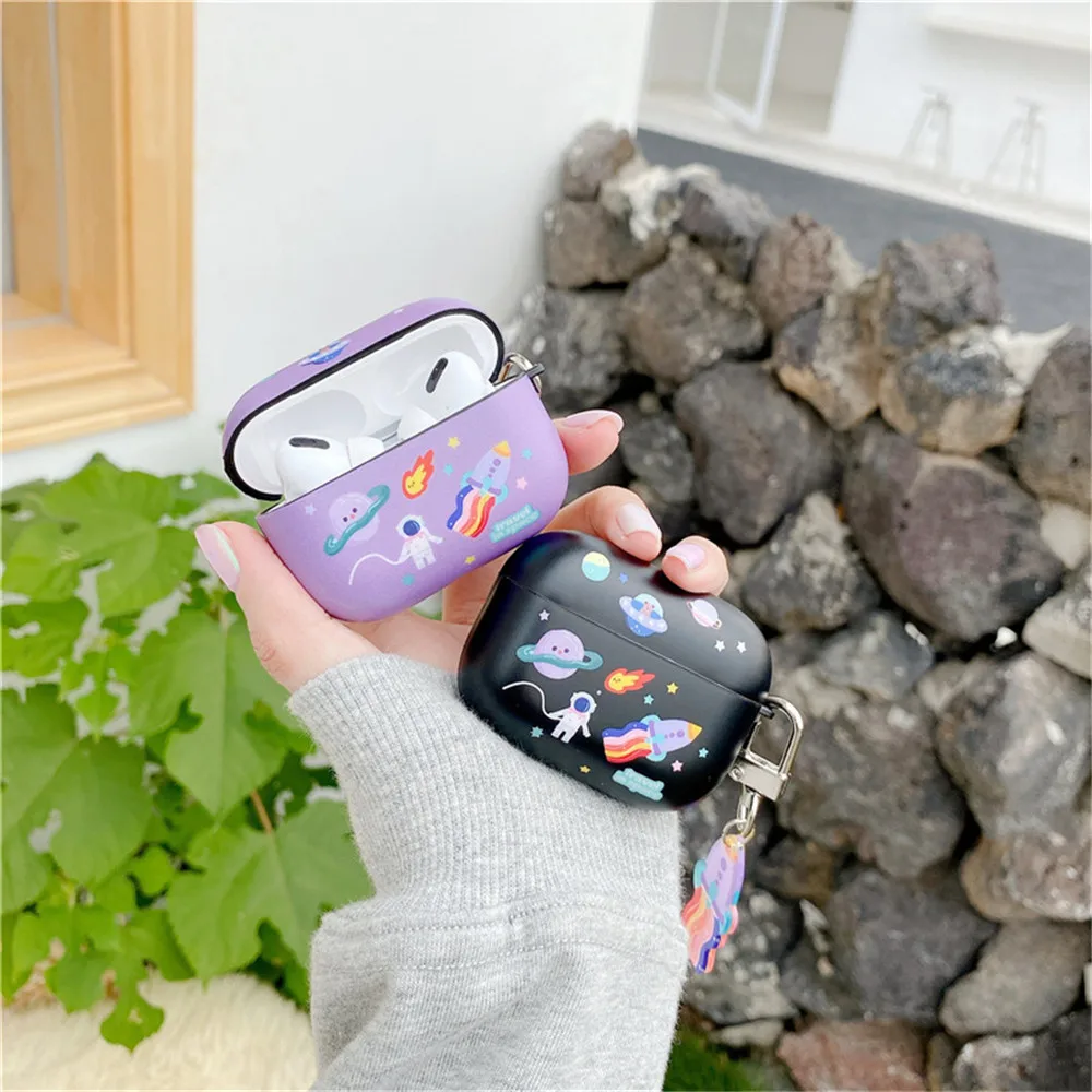 Чехол для наушников Apple Airpods Pro 2 1 с милыми космическими планетами ракетами
