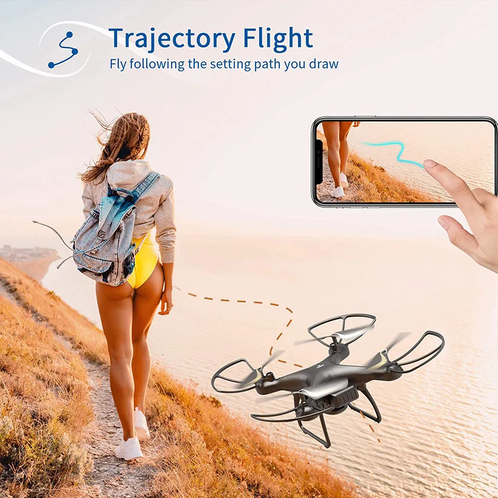 

SNAPTAIN SPF50MQ Drone with Camera 1080P HD Live Video Camera Drone Voice Control Gesture Control Circle Fly High-Speed Rotation