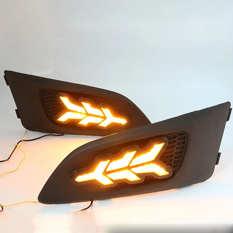 1 Set Car LED DRL Light Daytime Running Daylight With Turn Signal Lamp For Chevrolet Chevy AVEO Sonic 2011 2012 2013 |