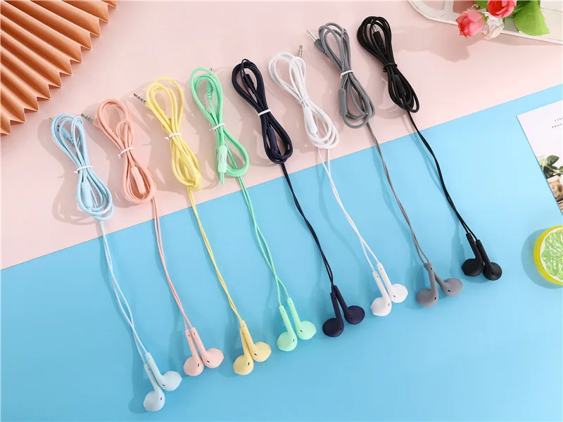 

Sport Earphone Wholesale U19 Macaron Wired Super Bass 3.5mm Colorful Headset Earbud with Microphone for IPhone Samsung