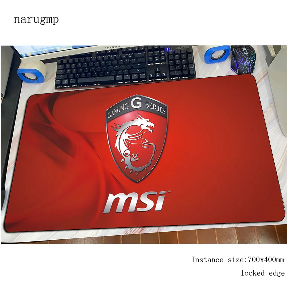 Игровой коврик для мыши MSI 80x40 см милый резиновый Настольный подставка под