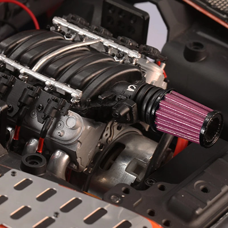 V8 6.2L имитации двигателя крышка радиатора вентилятор для 1/10 весы Trx4 Jeep Land Rover