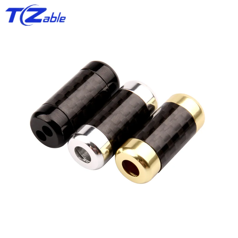 

HiFi Headphone Splitter Speaker Audio Power Cable Wire Adapter Carbon Fiber Audio Splitter Stereo Earphone Connecto DIY