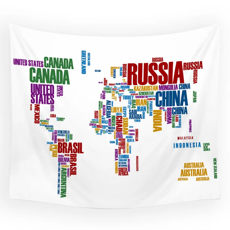 Настенный гобелен Карта мира аксессуары для дома украшение спальни на заказ