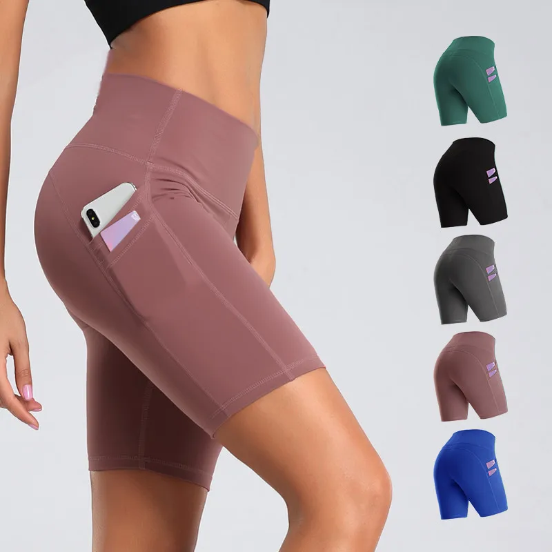

hirigin Women Cycling Shorts Black High Waist Skinny Stretchy Shorts Summer Gym Sports Home Body Exercise Shorts