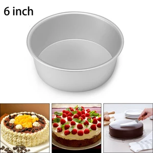 6 Inch Round Bread Cake Pan Bakeware Mold Baking Tray Mould Kitchen Aluminum Alloy Durable High Quality Bakeware Cake Tools