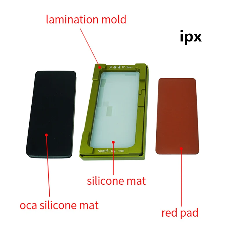 for iphone x Sameking зеленая ламинированная форма для iphone x xs max с клеевой чистящей накладкой для YMJ машины - Цвет: for iphone x