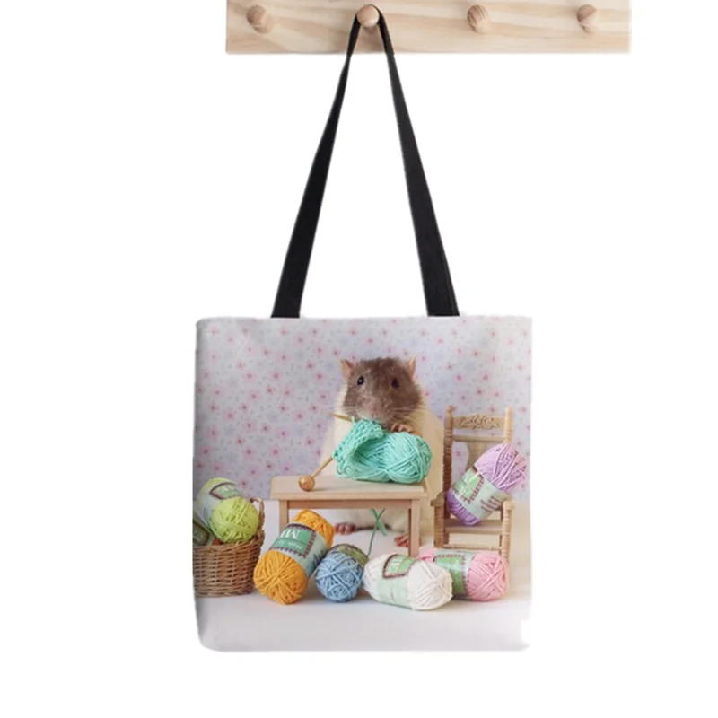 

Shopper Snoozy wanted to knit Bag Printed Tote Bag women Harajuku shopper handbag girl Shoulder shopping bag Lady Canvas Bag