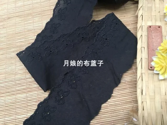 2 м/лот ширина 6 5 см рисунок бабочки черная швейная одежда Dccesorries DIY хлопковая