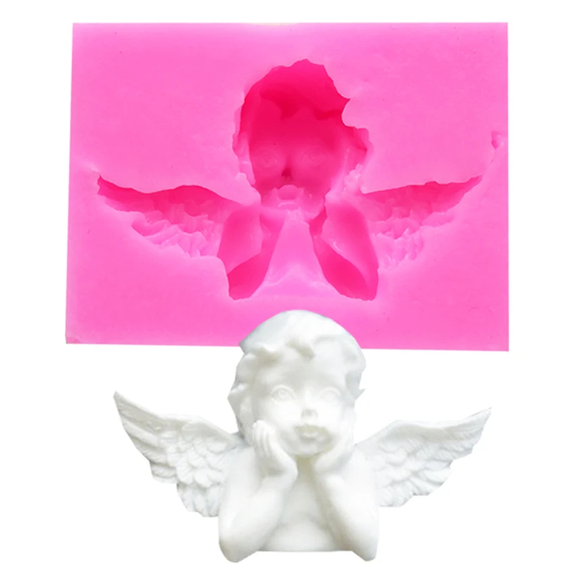

Sugarcraft новейшая рамка ангела силиконовая форма для шоколадной мастики помадная Форма Инструменты для украшения торта трафарет для торта