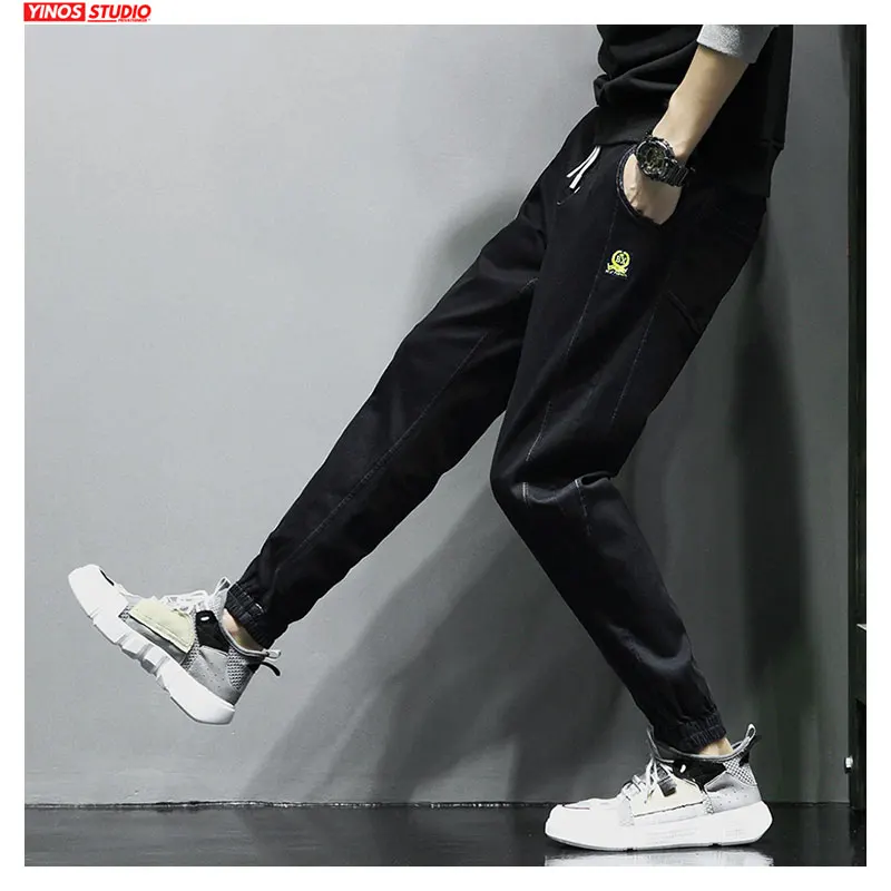 Прямая поставка мужские однотонные уличные штаны с карманами зимние утепленные