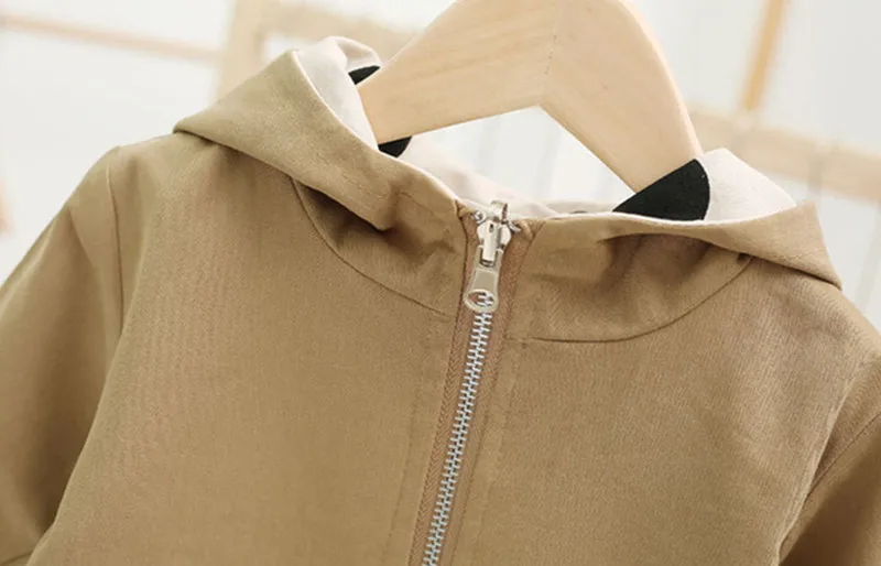 

Kids Baby Boys Jacket 2021 Autumn Children Trench Coat For Boys Fashion Korean Style Double-sided Hooded Jacket For Boys Coat