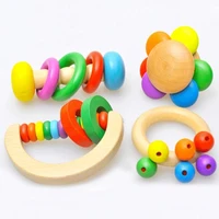 4pcset montessori toys baby rattle crib toys ids educational crib mobile baby toy for girls waldorf stroller toy infant