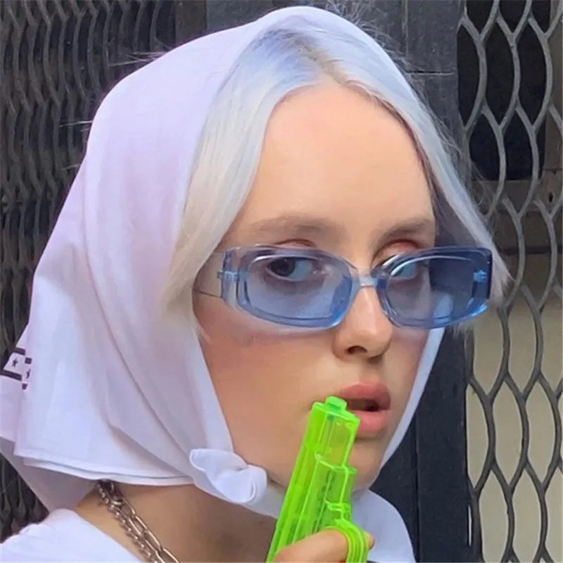 Солнечные очки в стиле ретро UV400 для мужчин и женщин прямоугольной формы модные