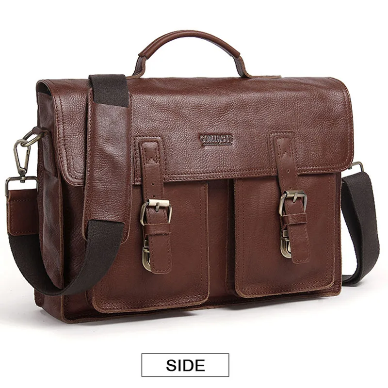 Вместительный деловой мужской портфель 17 дюймов коричневые сумки