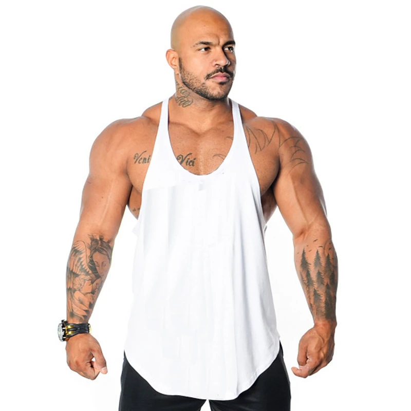 M-xxxl майка Мужская Спортивная мышцв, бодибилдинг летняя одежда без рукавов свободная рубашка Стрингер майка спортивный жилет для фитнеса