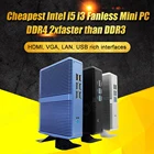 Мини-компьютер Intel i5 7200U, i3 7167U, Windows 10, HTPC, VGA, HDMI, Wi-Fi, 6 портов USB, процессор Eglobal Fanless